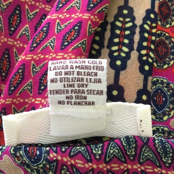 Sans Souci Boho Print Sheer Duster, Size Small - Picture 9 of 9